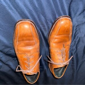 Johnston & Murphy Tan Leather Oxford Shoes 10.5M